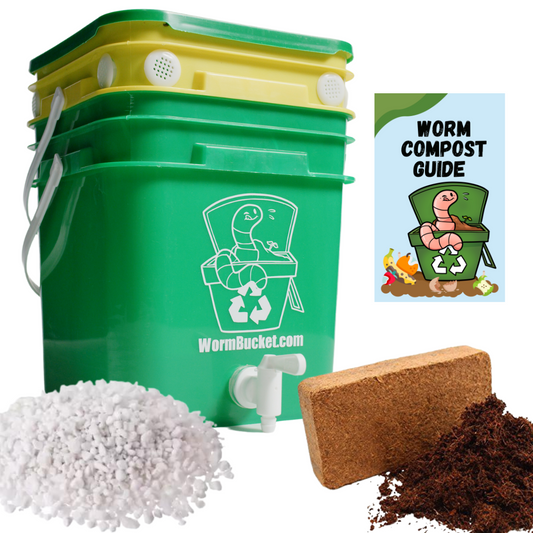 Worm Bucket™ Indoor Composting Starter Kit - Compact Worm Farm for Classrooms, Homeschool, and Apartments